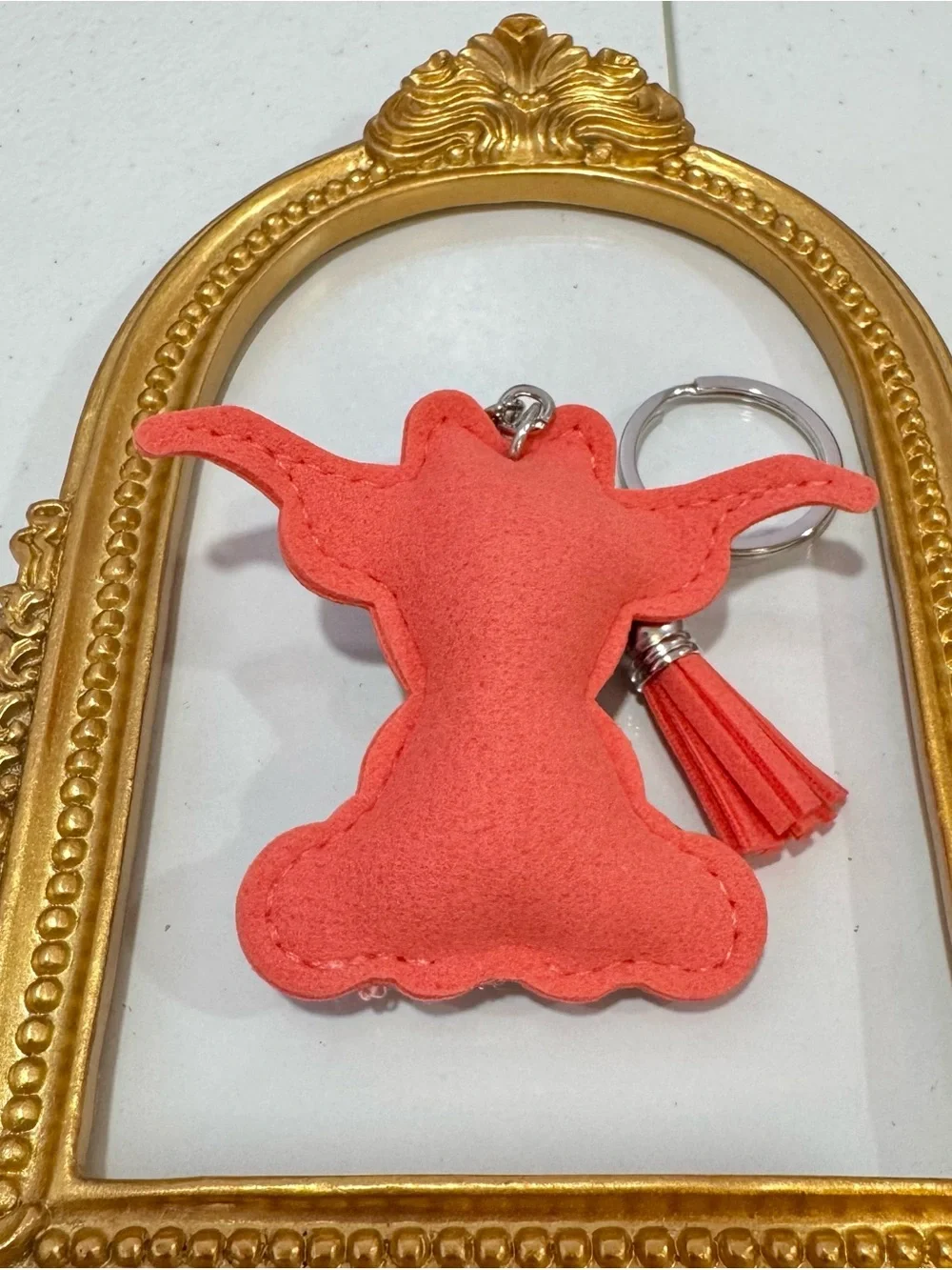 New Pink Baby Longhorn Keychain/Bag Charm